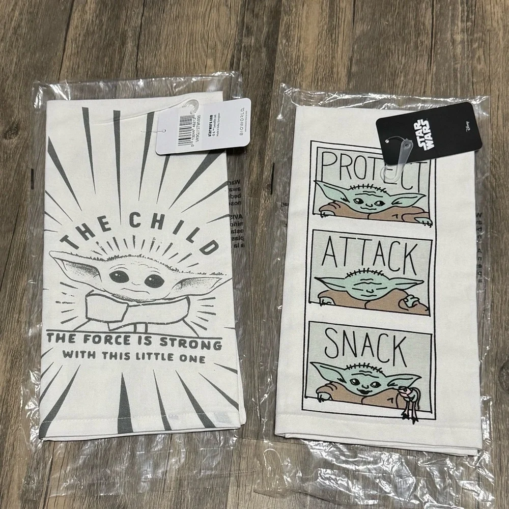 Disney Star Wars Mandalorian Grogu Kitchen Towels Cotton - Set of Two